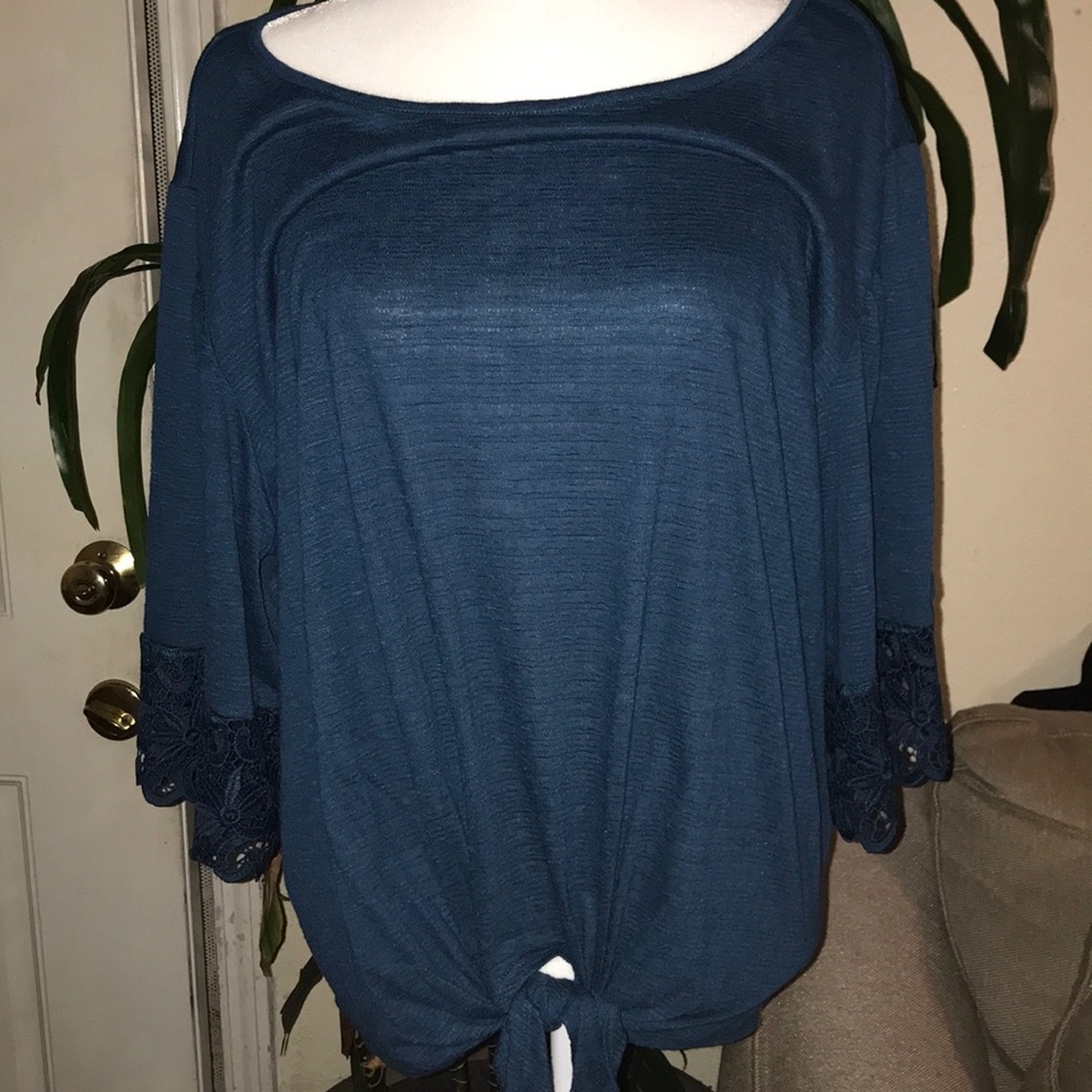 Blue Lace Top